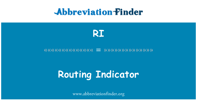 RI: Endikatè routage