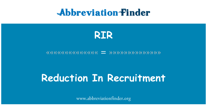 RIR: Sou zafè pou diminye nan Recrutement