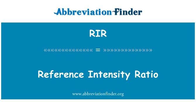 RIR: Cociente de la intensidad de referencia