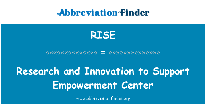 RISE: Recherche et Innovation au Support Empowerment Centre