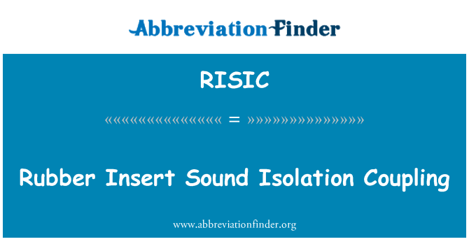 RISIC: Rubber Insert Sound Isolation Kupplung