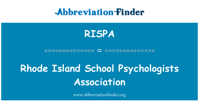 RISPA: Rhode Island School nhà tâm lý học Hiệp hội