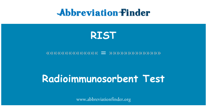 RIST: Radioimmunosorbent tat-Test