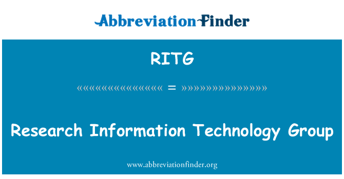 RITG: Grupo de tecnologia de informação de pesquisa