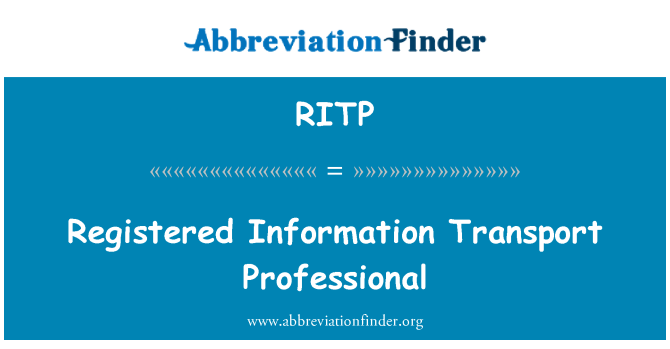 RITP: Registreret oplysninger Transport Professional