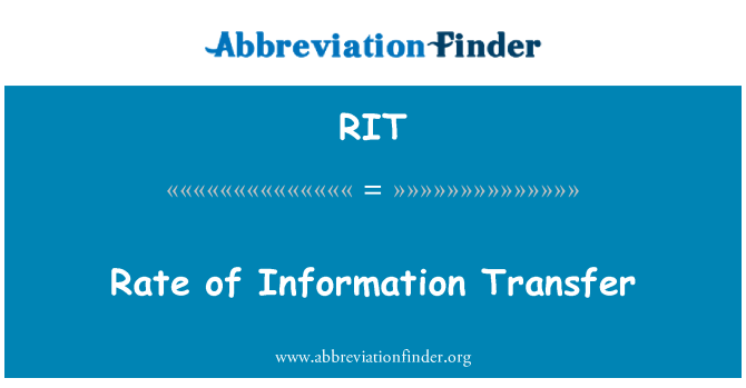 RIT: קצב העברת מידע