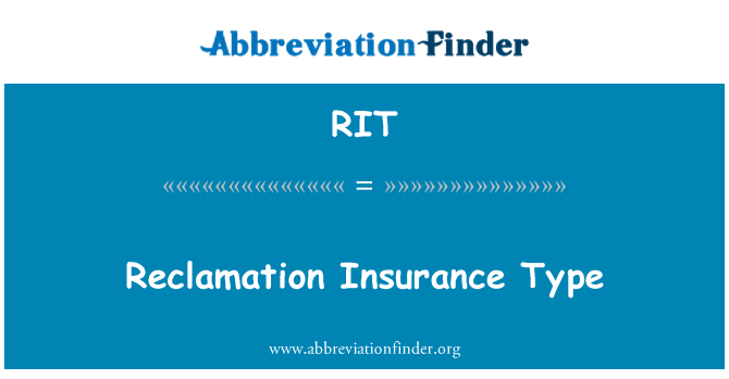 RIT: 填海工程保險類型