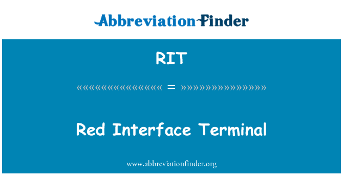 RIT: Terminal de Interface vermelha