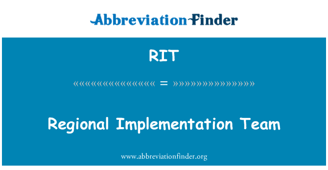 RIT: علاقائی کے نفاذ کی ٹیم