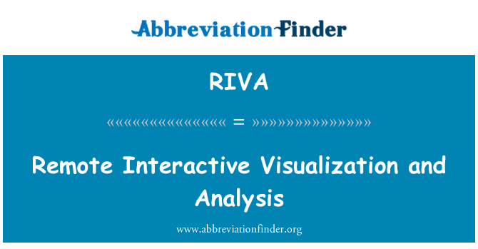 RIVA: Vzdálené interaktivní vizualizace a analýza