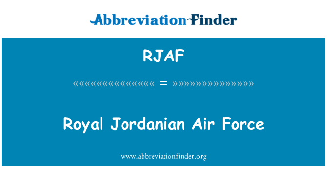 RJAF: Royal Jordanian Air Force