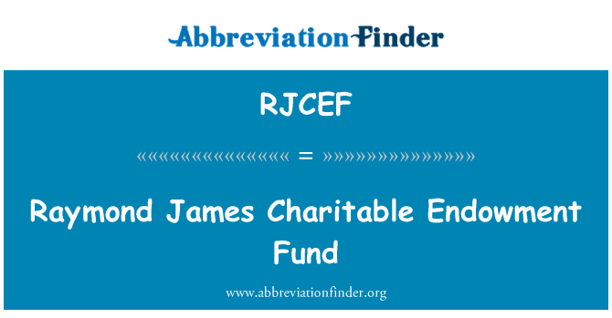 RJCEF: Raymond James charitativní Nadační fond