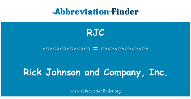 RJC: Rick Johnson Et konpayi, Inc.