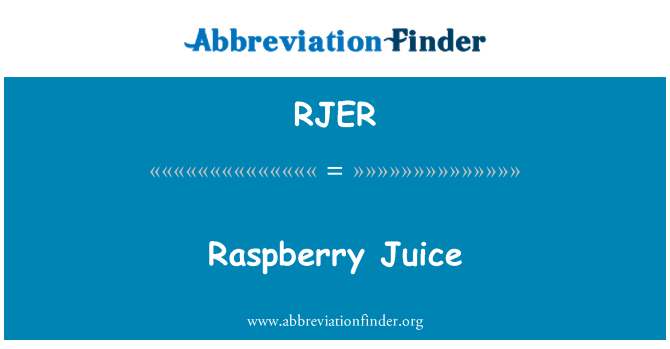 RJER: Jugo de frambuesa