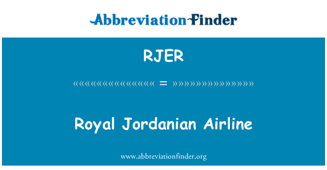 RJER: Royal Jordanian Airline