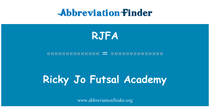 RJFA: Ricky Jo Futsal Ακαδημία