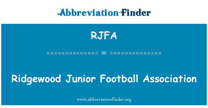 RJFA: Ridgewood Junior Football Association
