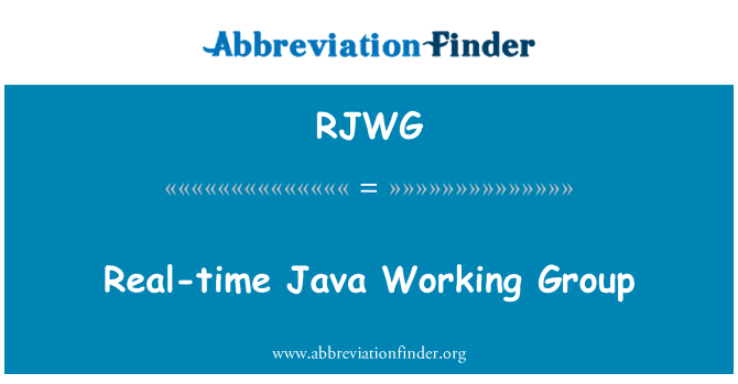 RJWG: Grupo de trabajo de Java en tiempo real