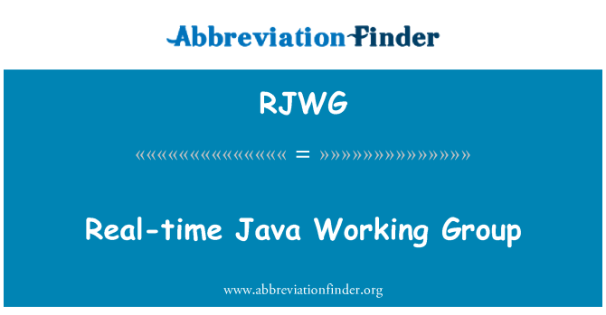 RJWG: Kumpulan kerja Java masa nyata