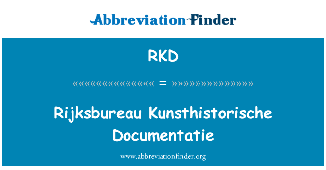 RKD: Rijksbureau выполненного Documentatie