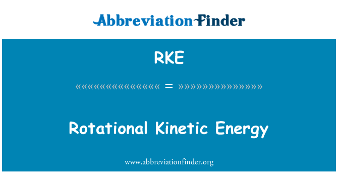 RKE: Rotacijska kinetička energija