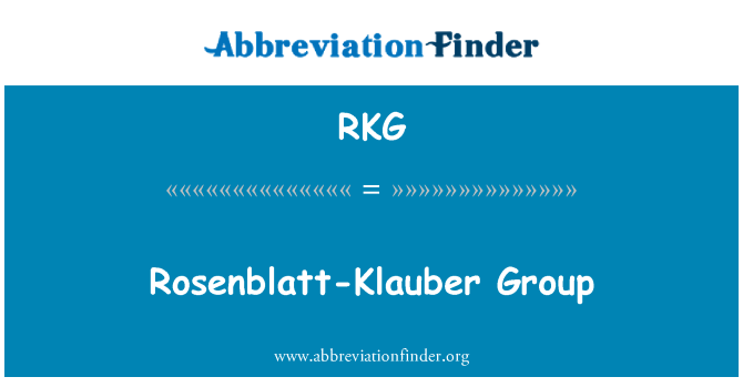 RKG: Kelompok Rosenblatt-Klauber