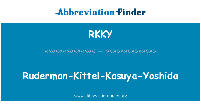 RKKY: Ruderman-Kittel-Kasuya-Yoshida