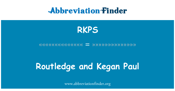 RKPS: Routledge ja Kegan Paul