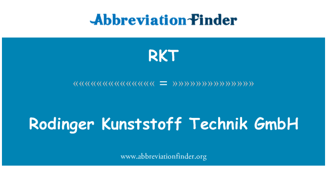 RKT: Rodinger Kunststoff Technik GmbH