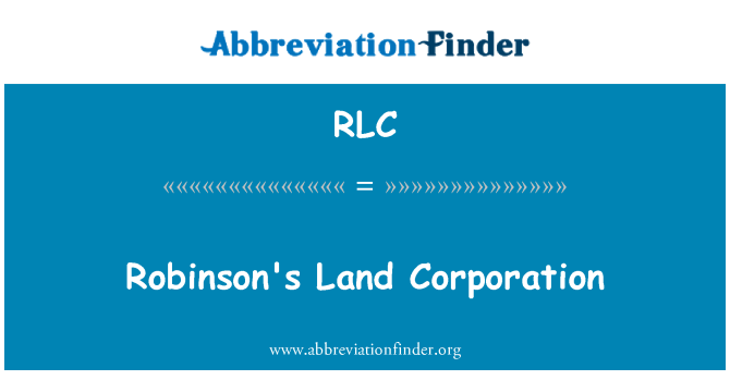 RLC: Robinsona zemes Corporation