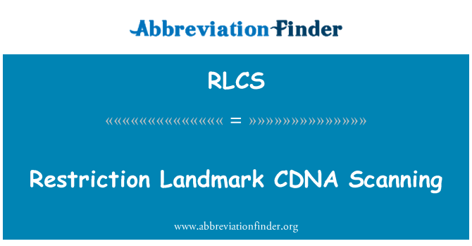 RLCS: Ierobežojuma Landmark CDNA skenēšana