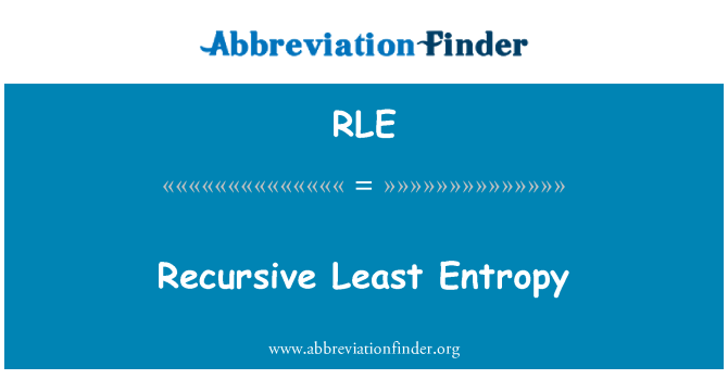 RLE: 재귀 최소 엔트로피