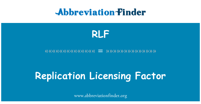 RLF: Replikering licensiering faktor