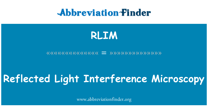 RLIM: Reflekteret lys indblanding mikroskopi