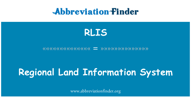 RLIS: Sistema informativo regionale terra