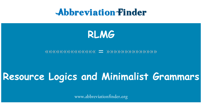 RLMG: 资源的逻辑和极简主义语法