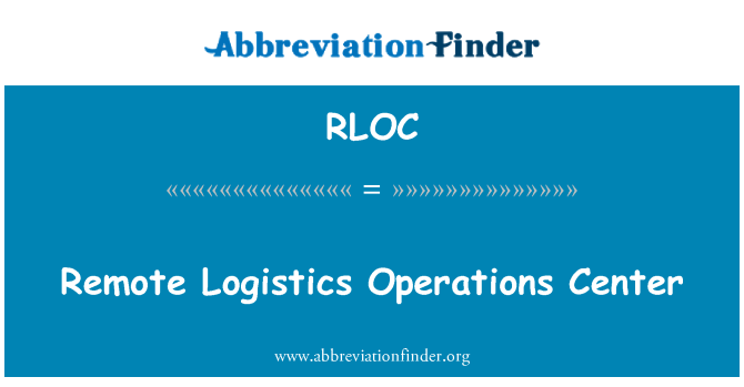 RLOC: Απομακρυσμένο κέντρο επιχειρήσεων Logistics