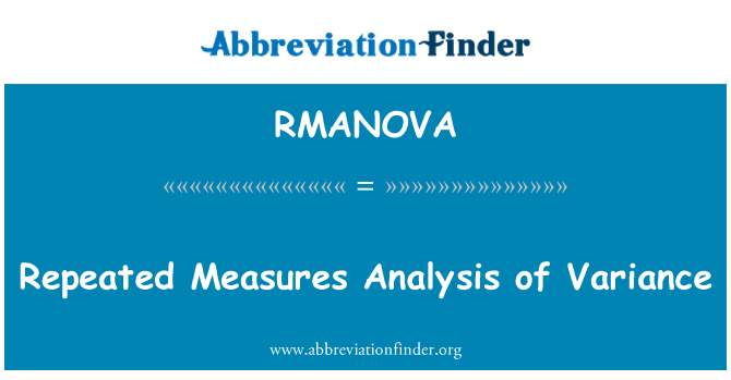 RMANOVA: 反復測定分散分析