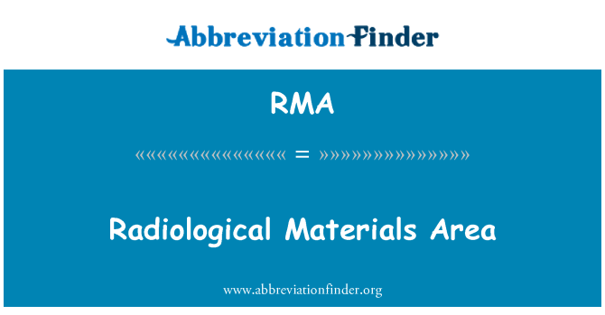 RMA: Area materiali radiologici