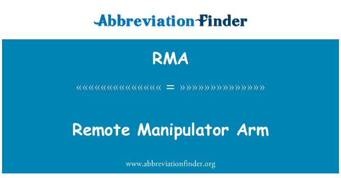 RMA: Remote manipulaatori Arm