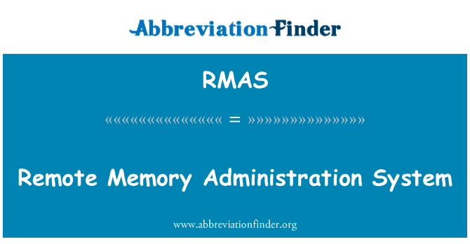RMAS: Oddaljeni spomin uprava sistem