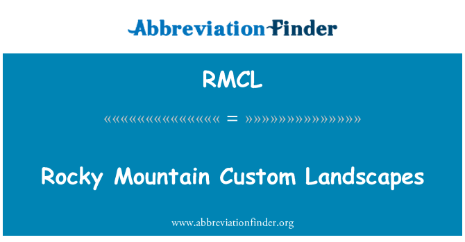 RMCL: Rocky Mountain aangepaste landschappen