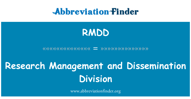 RMDD: Pētījumu vadība un izplatīšanas nodaļa