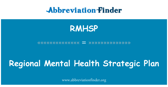 RMHSP: Piirkondlike vaimse tervise strateegilise plaani