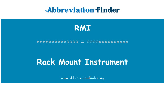 RMI: Rak Gunung instrumen