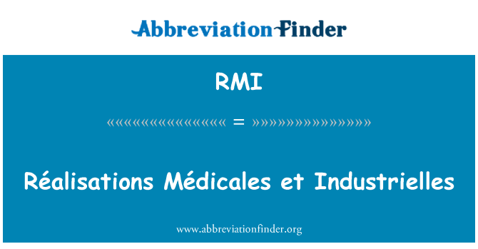 RMI: لﻹنشاءات الطبية والصناعية