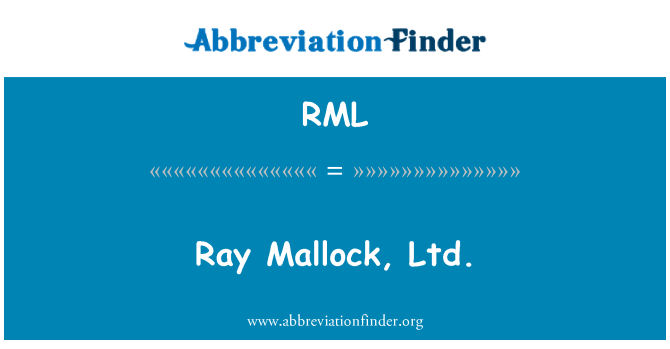 RML: Ray Mallock, S.r.o.