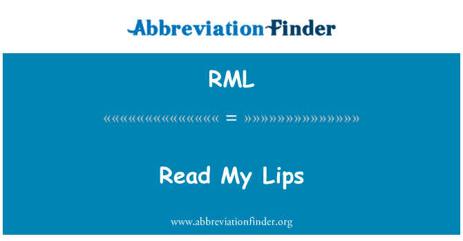 RML: 私の唇を読む