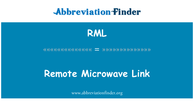 RML: Uzaktan mikrodalga Link