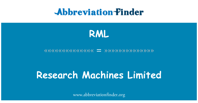 RML: 研究機器有限公司